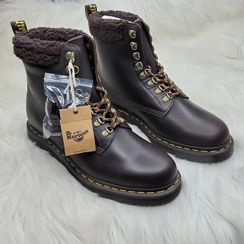 Dr. Martens 1460 Collar Leather Waterproof Boots New In Box